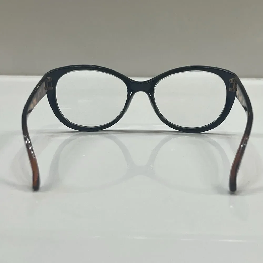 Betsy Johnson Eyeglasses Frame Womens 55-15-130 Plastic Full Rim Black/Brown
